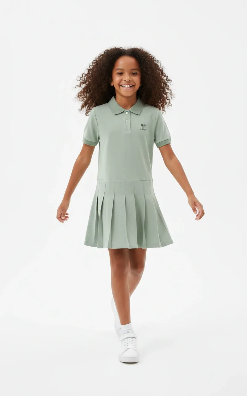 Vestido Cuello Tejido Tipo Polo Marca Ola